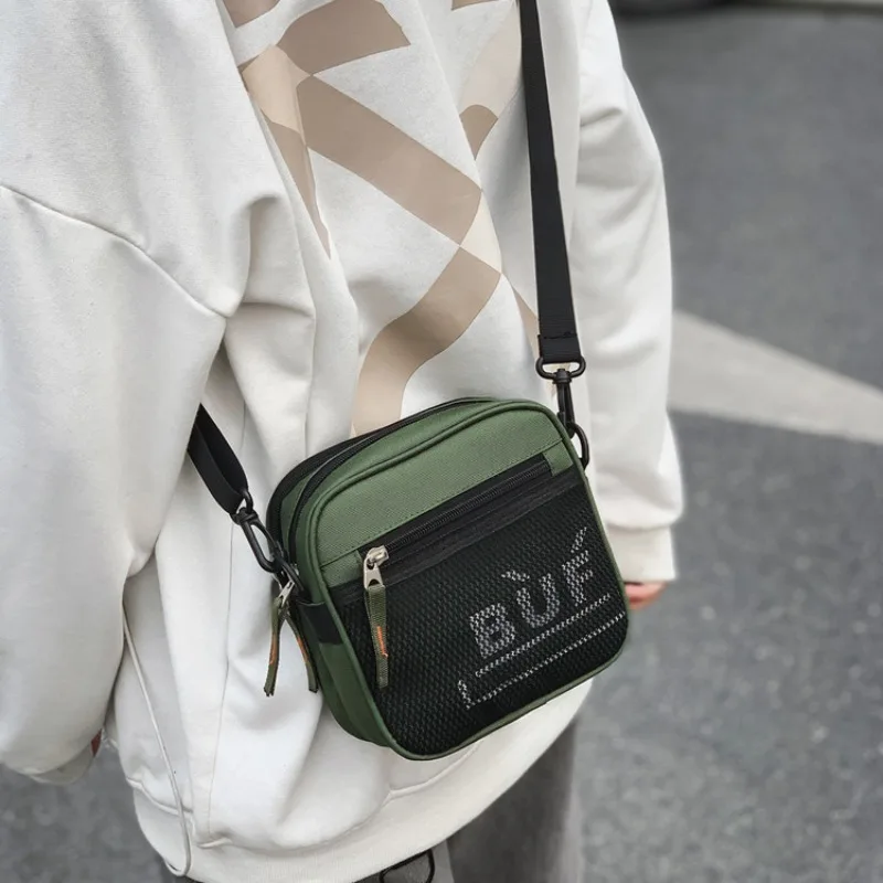 Small Crossbody Shoulder Bag for Men Women Student Unisex Oxford Cloth Messenger Waterproof Fashion Sports Cycling Phone Bag