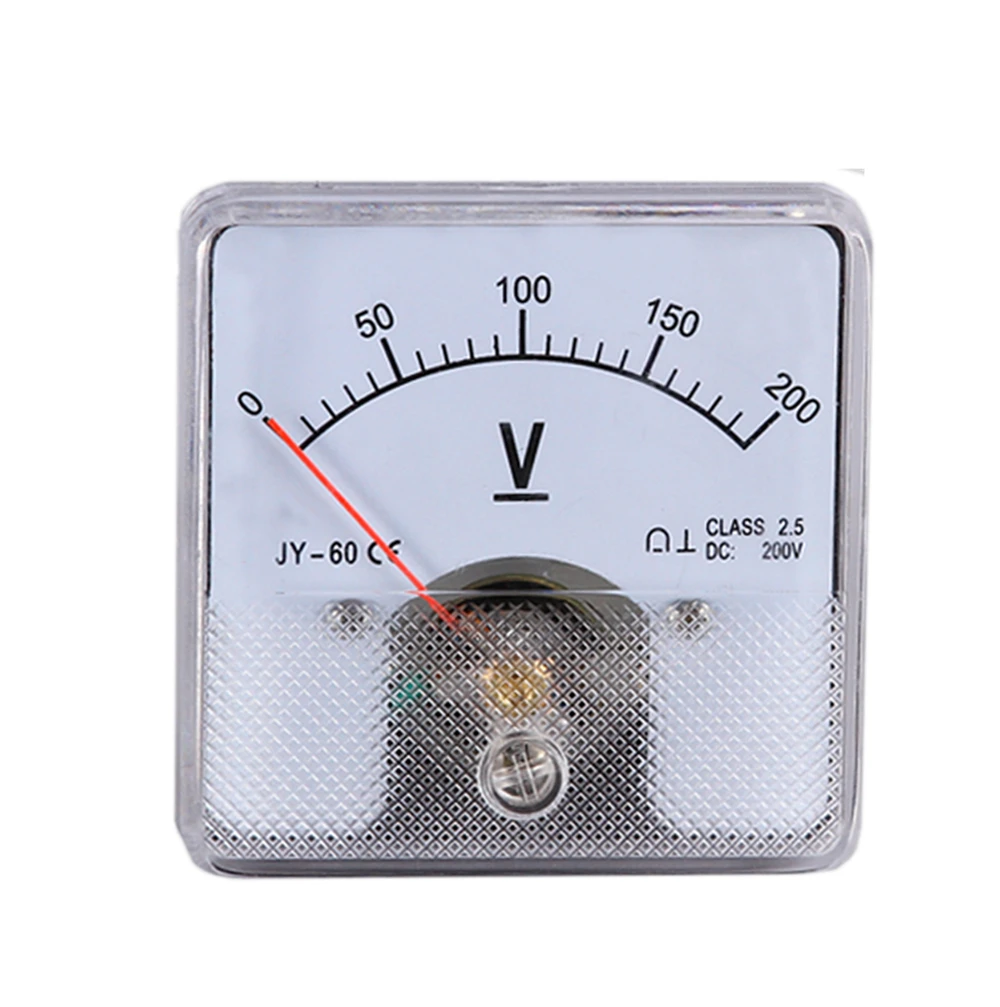 

1Pcs DH-60 DC pointer pressure measuring instrument Voltmeter 1V 3V 5V 10V 20V 30V 40V 50V 75V 100V 150V 200V CZ-60 JY-60 SJ-60