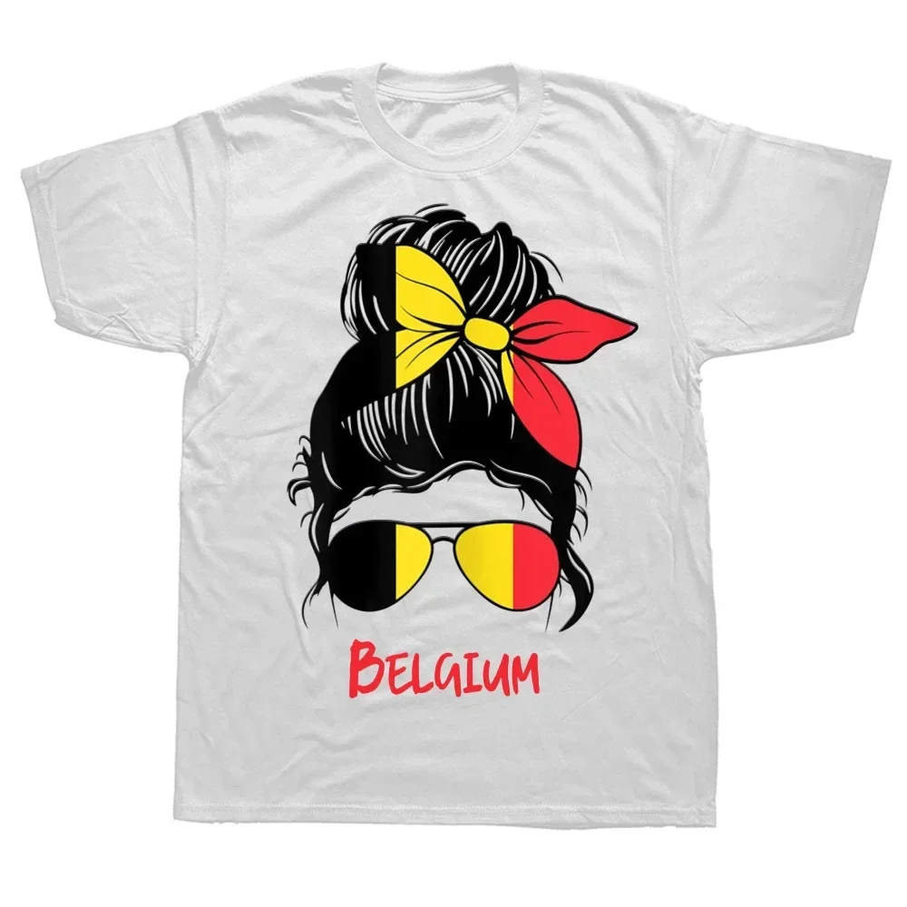 

Funny Belgium Belgian Girl Woman Flag T Shirt Summer Graph Cotton Streetwear Short Sve Birthday Gifts T-shirt Mens Clothing