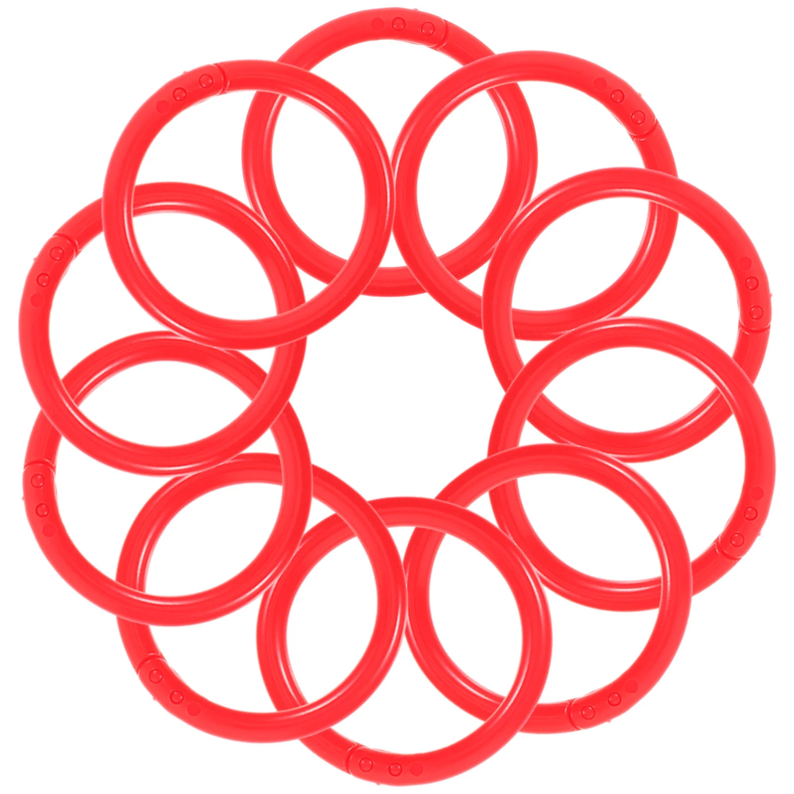 100 قطعة حلقات الموثق البلاستيكية مرنة فضفاضة ورقة كتاب خواتم DIY بها بنفسك سجل القصاصات المفاتيح مخطط اللوازم المكتبية كتاب الدائري