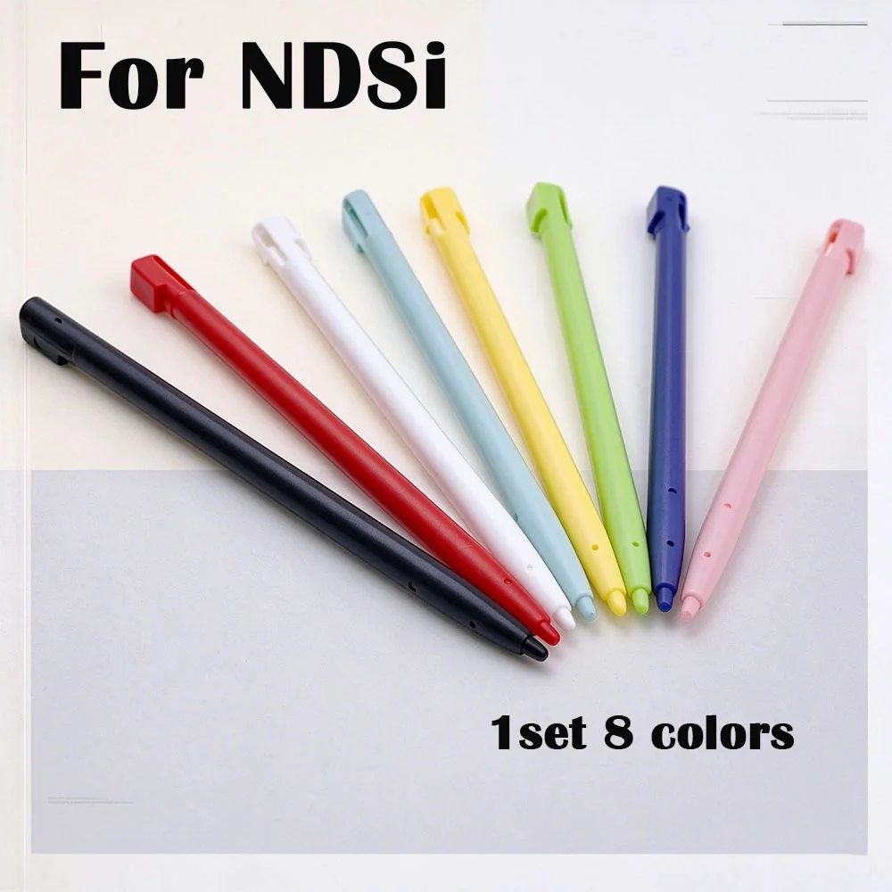 1 Set 8 Colors Touch Stylus Pen For DSi NDSi Plastic Handwriting Pen Game Console Touch Screen Replacement Accessories