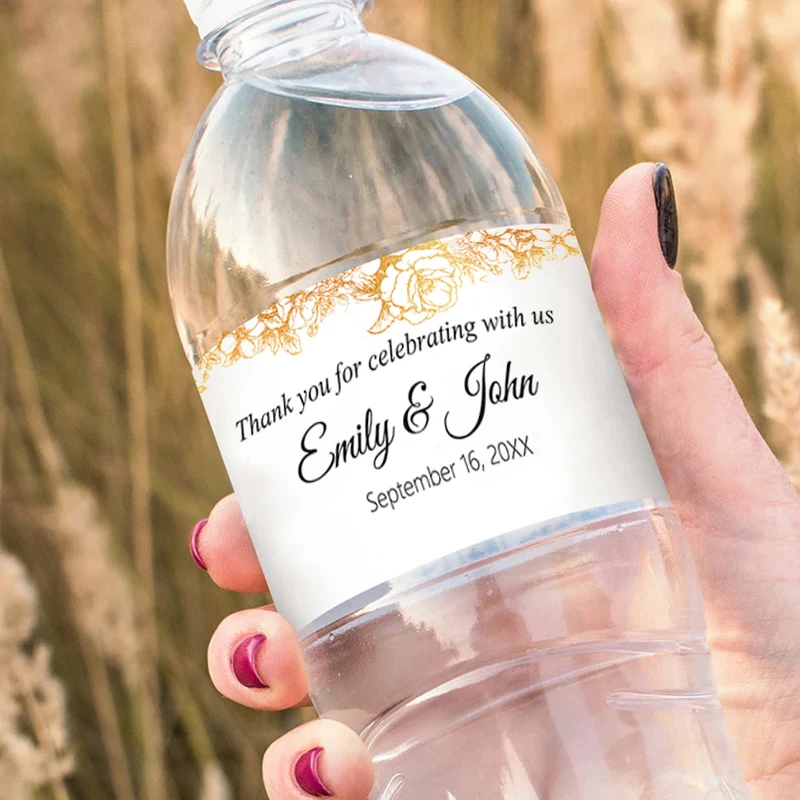 30pcs Custom Bottle Labels Stickers Customized Any Text Labels-personalized Sticker Birthdays Baptism Engagement Wedding Decor
