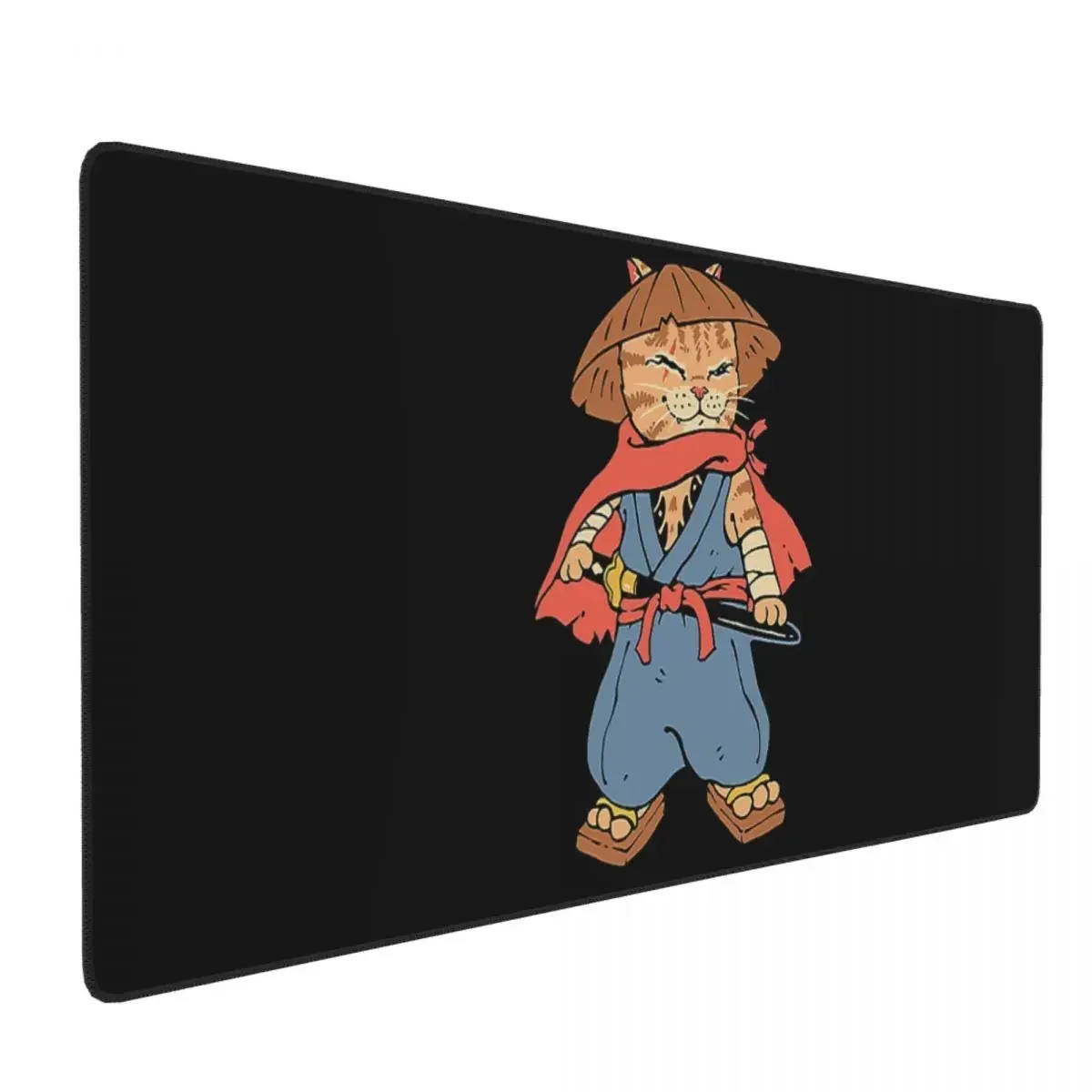 كاتانا القطط ريترو الساموراي ياكوزا حامل كبير ماوس الوسادة الكمبيوتر لوحة المفاتيح ماوس حصيرة ألعاب الكمبيوتر المحمول حصيرة مكتبية طاولة مكتبية الحصير