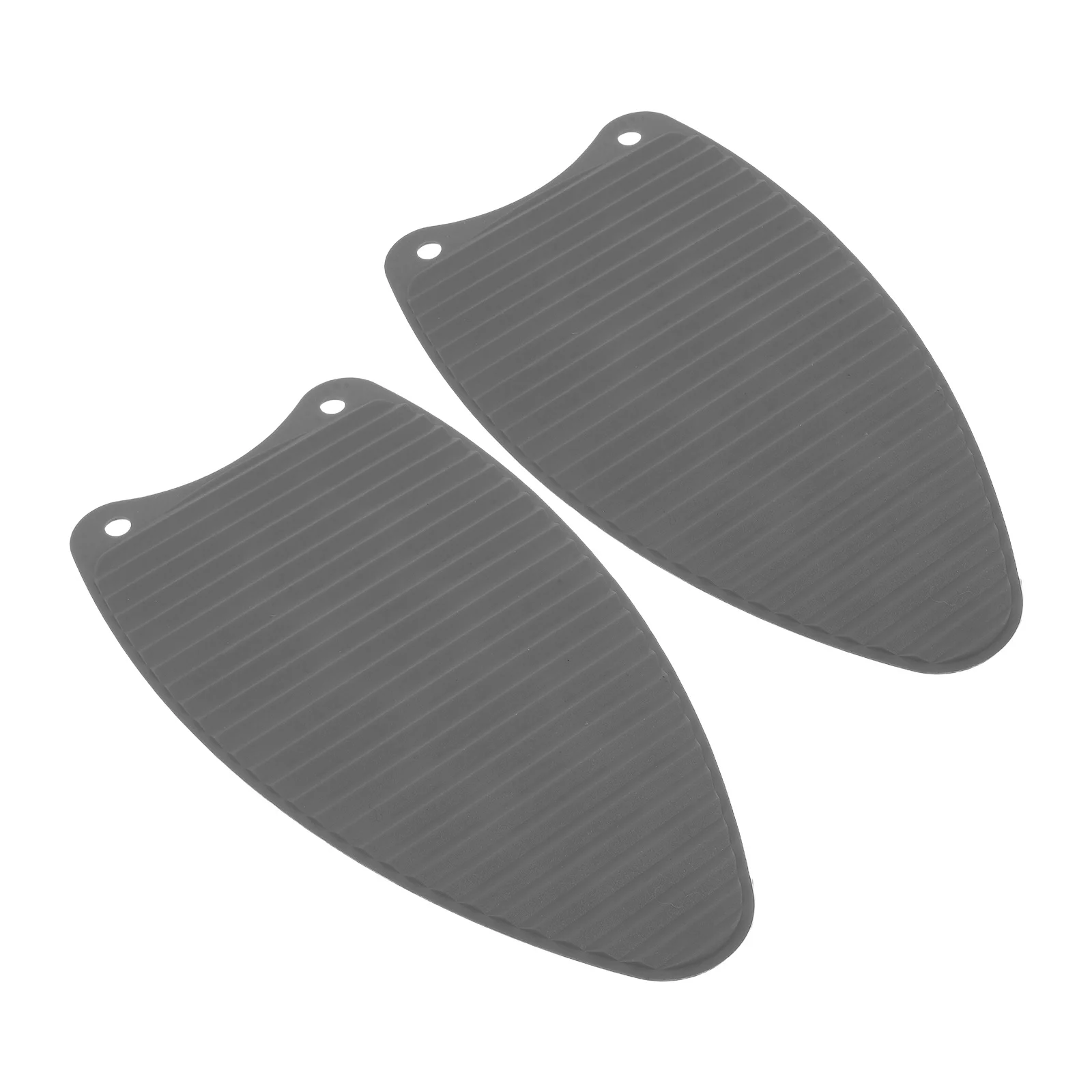 

2Pcs Silicone Heat Resistant Ironing Pad Thick Iron Rest Mat Non Slip Hot Iron Pad Surface Protector Home Travel Grey