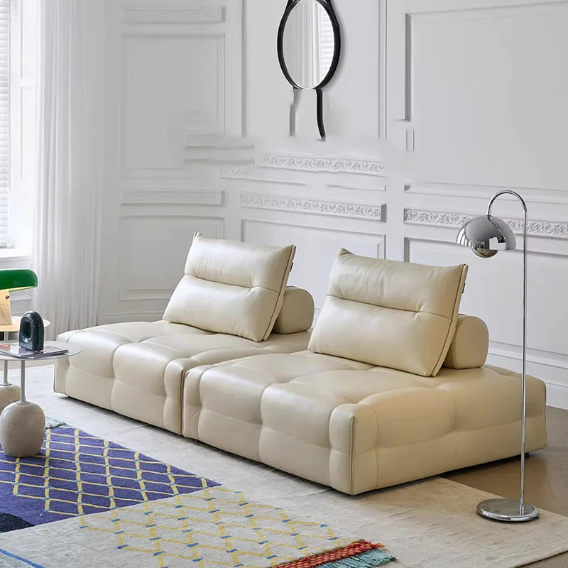 Nordic Luxury Living Room Sofas Leather Modern Luxury Accent Lazy Love Seat Outdoor Sofa Relaxing Designer Divano Home Furniture