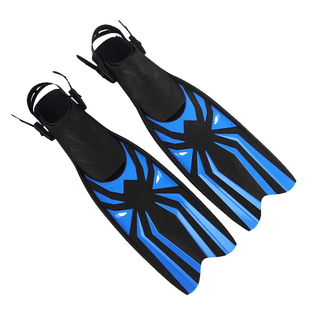 Adults Snorkel Fins Swim Snorkeling Flippers with Adjustable Strap Open-heel Water Fins Free Diving Gear Equipment for Men Women