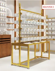Jewelry display rack, boutique store shelves, decorative items, flow table, jewelry headwear, earring chain display cabinet
