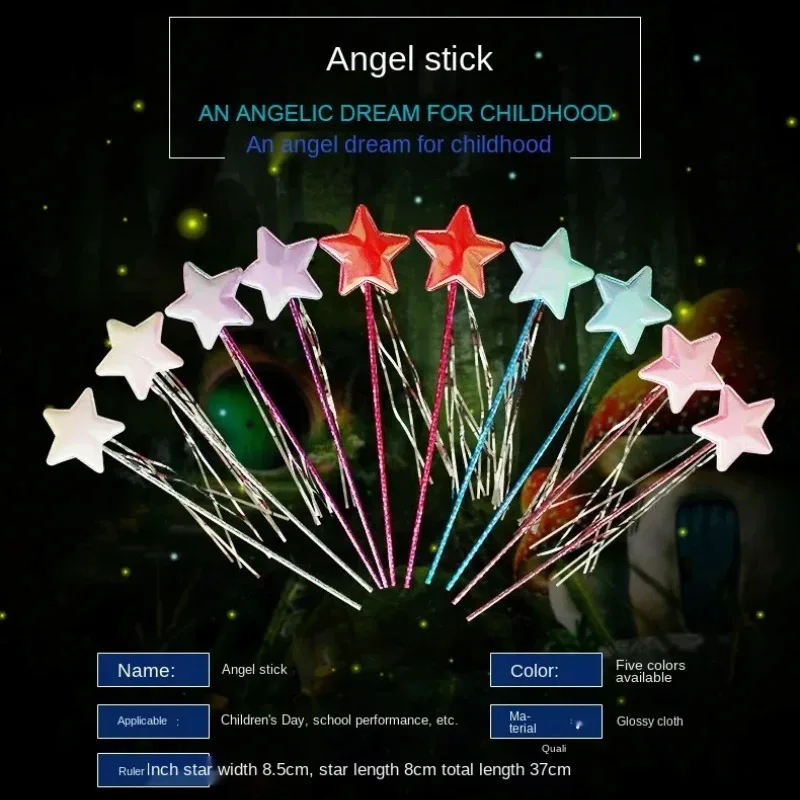 

asdh8@Kiddie Favors Star Magic Wand Angel Fairy Wands Sticks for Girls Dress up Costume PropsCOSda@
