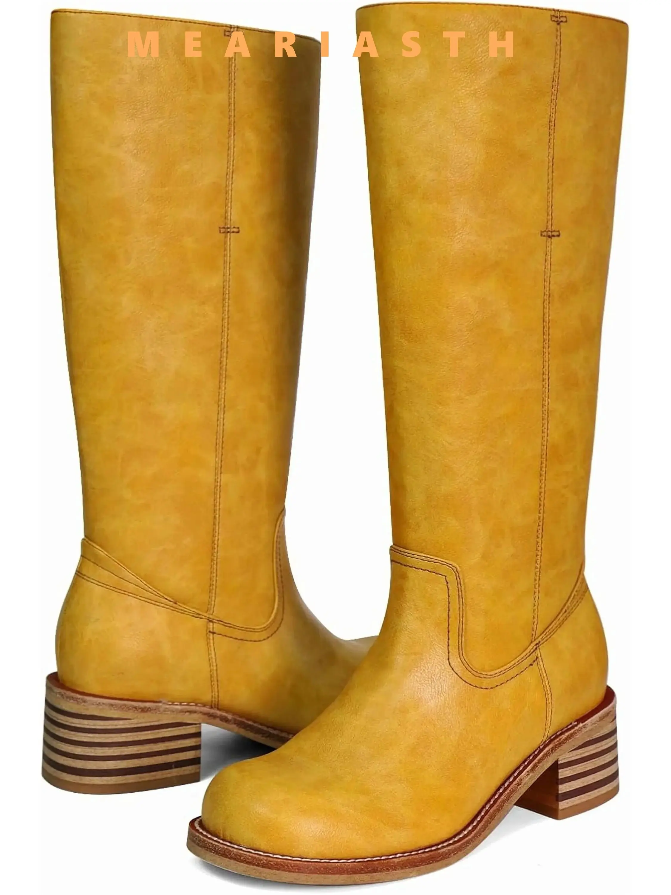 2026 marque chaussures pour femmes bottes en caoutchouc Sexy cuissardes talons hauts bottes Sexy-femmes mode pluie dames Cowboy sur le genou Med