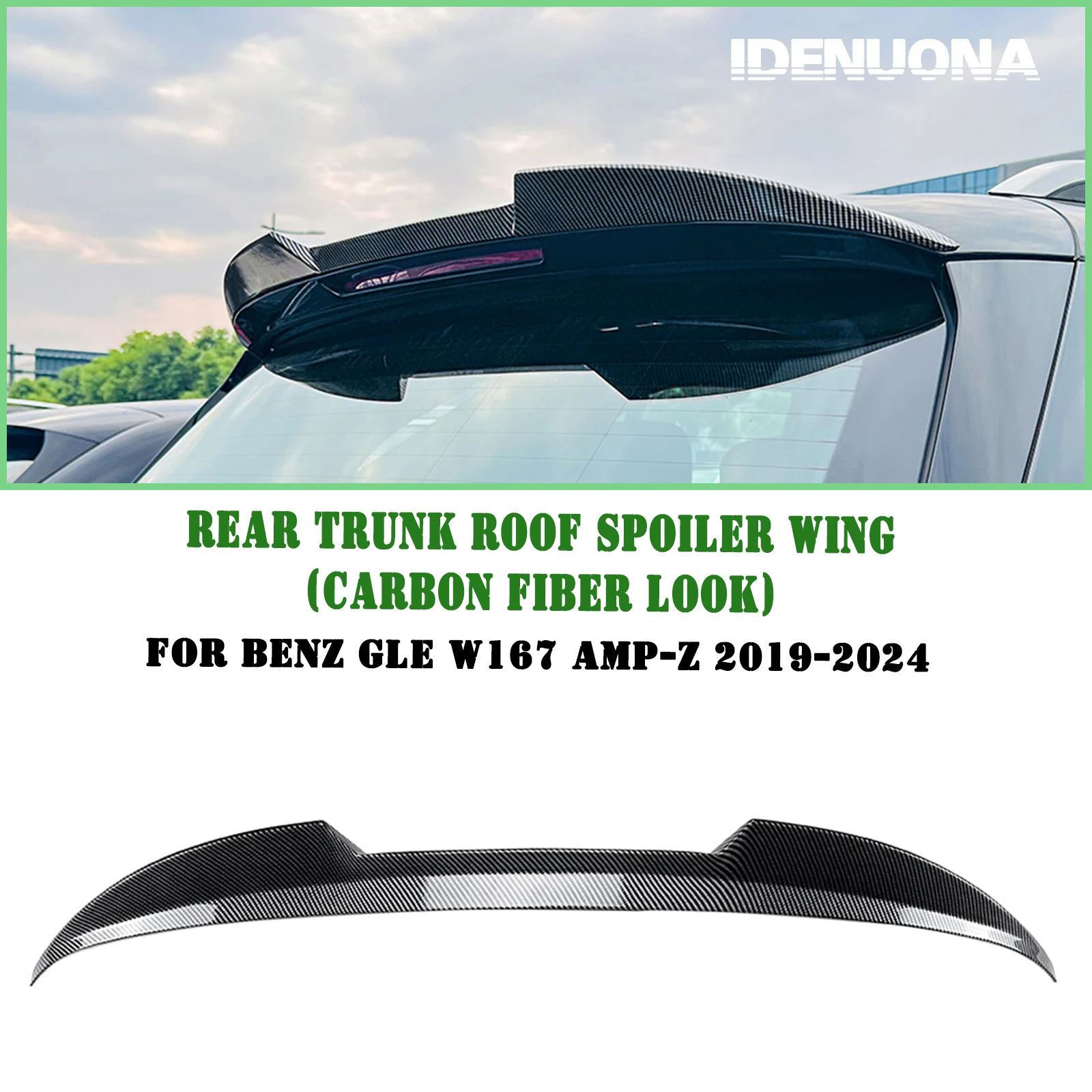 

For Mercedes Benz GLE Class W167 C167 GLE53 GLE350 GLE450 2019-2023 Rear Trunk Roof Spoiler Wing Car Tailgate Upper Splitter Lip