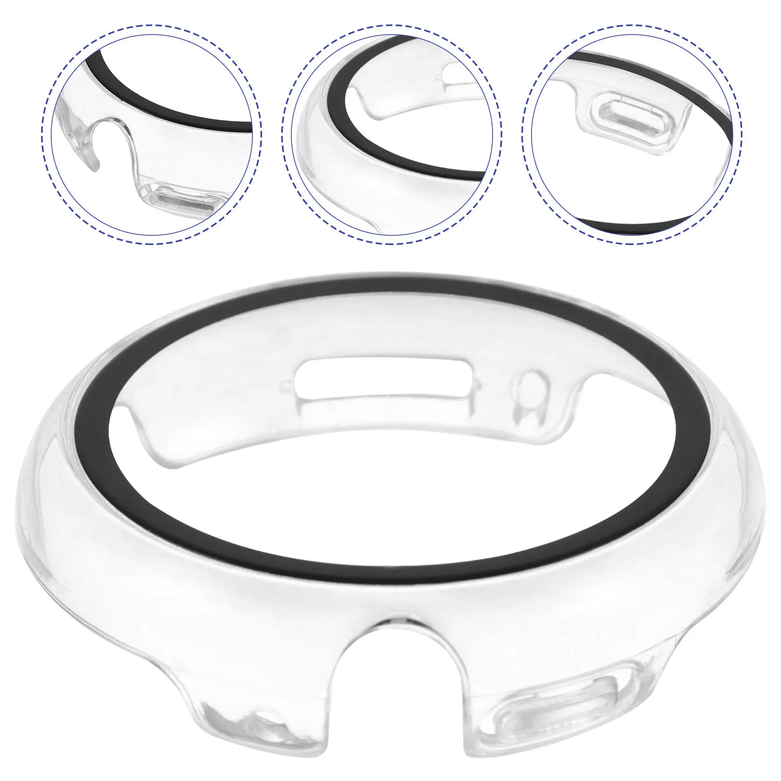 

Full Coverage Watch Screen Protector Bumper Case for Watch Pc Shell Lightweight Wear-Resistant Precise Cutouts Easy