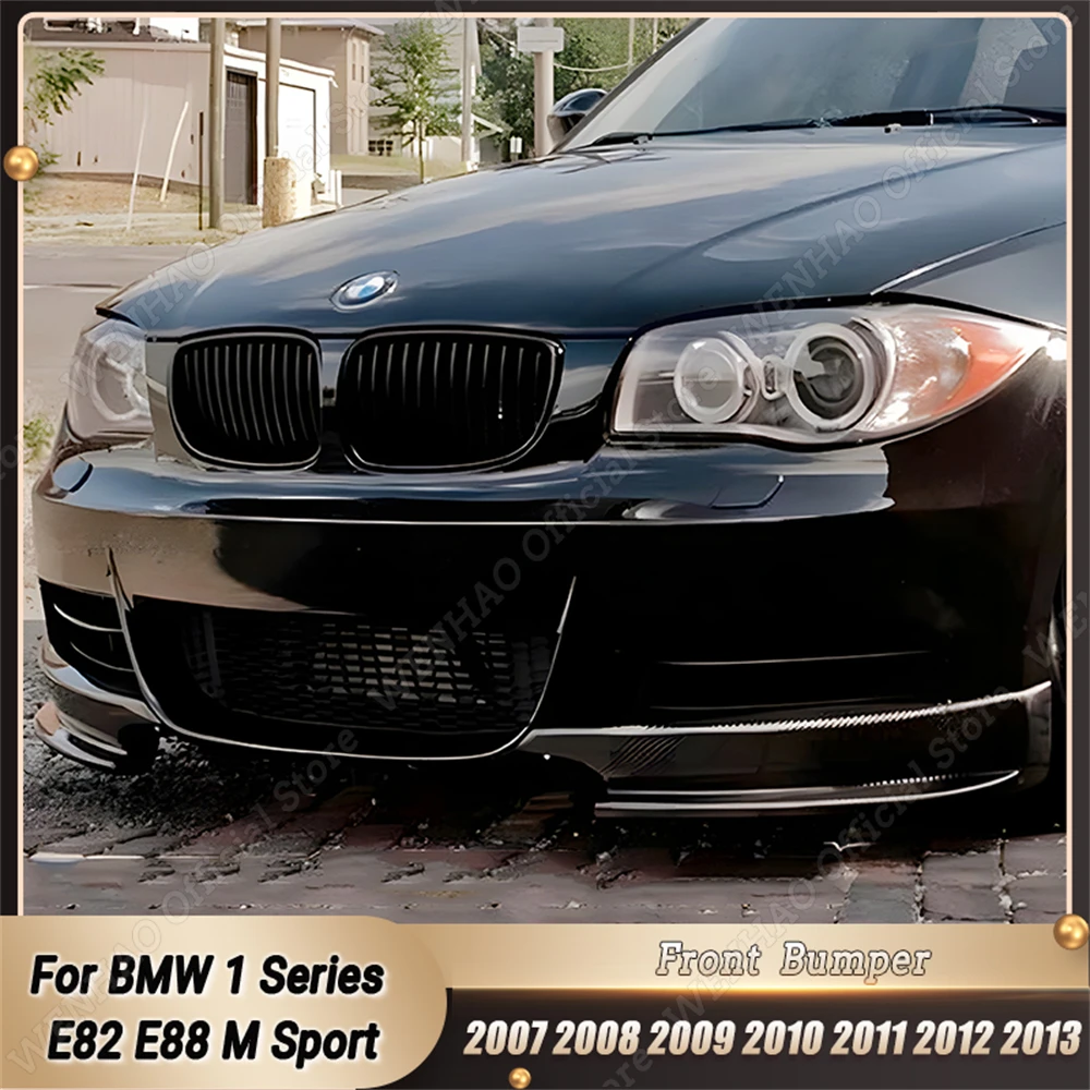 

Для BMW 1 серия E82 E88 M Sport 2007-2012 2013 автомобильный передний бампер разветвитель для губ Диффузор спойлер защита аксессуары блеск черный ABS