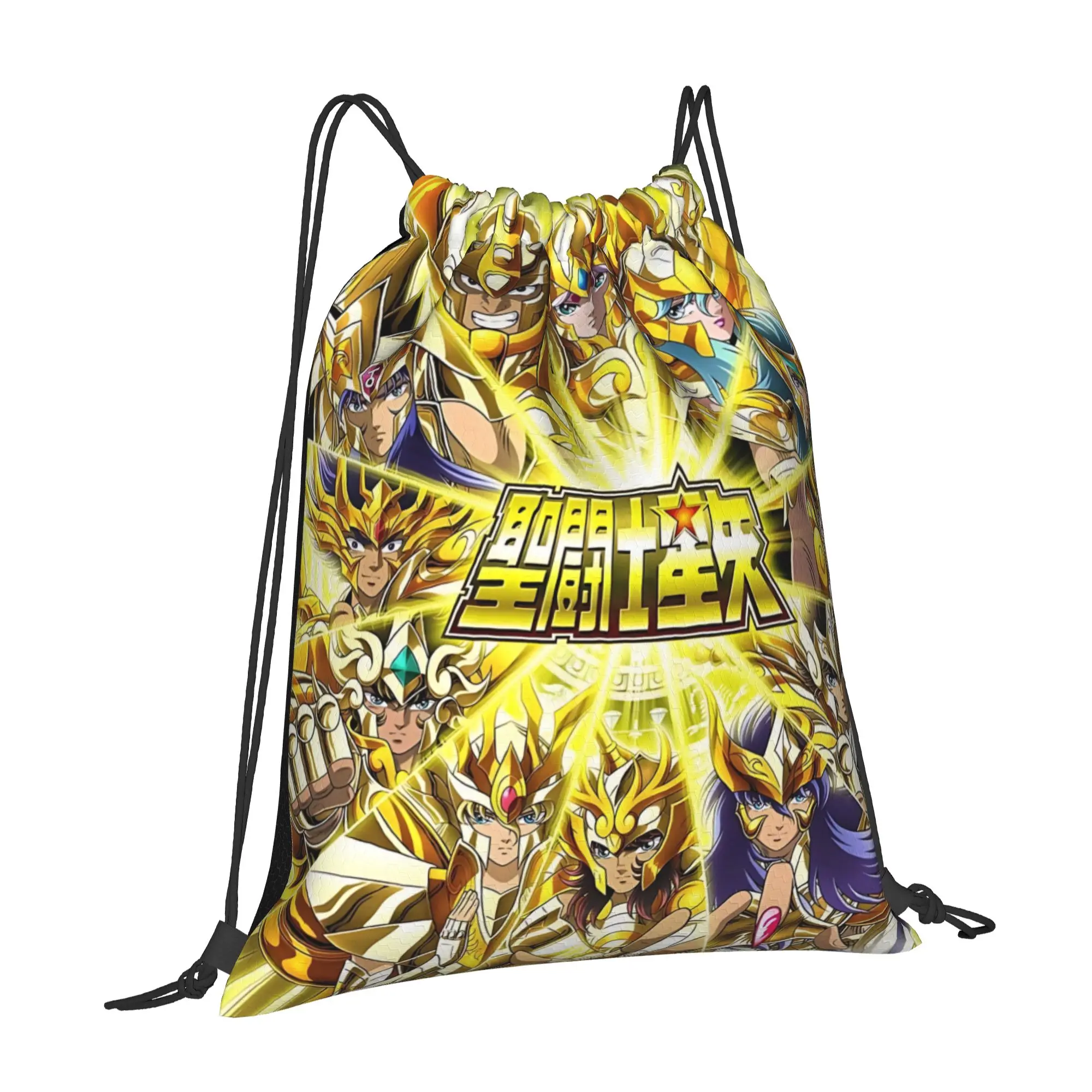 sports Pouch Saint Seiya  Portable Hiking Drawstring Bags Riding Backpack Gym Clothes Storage Backpacks