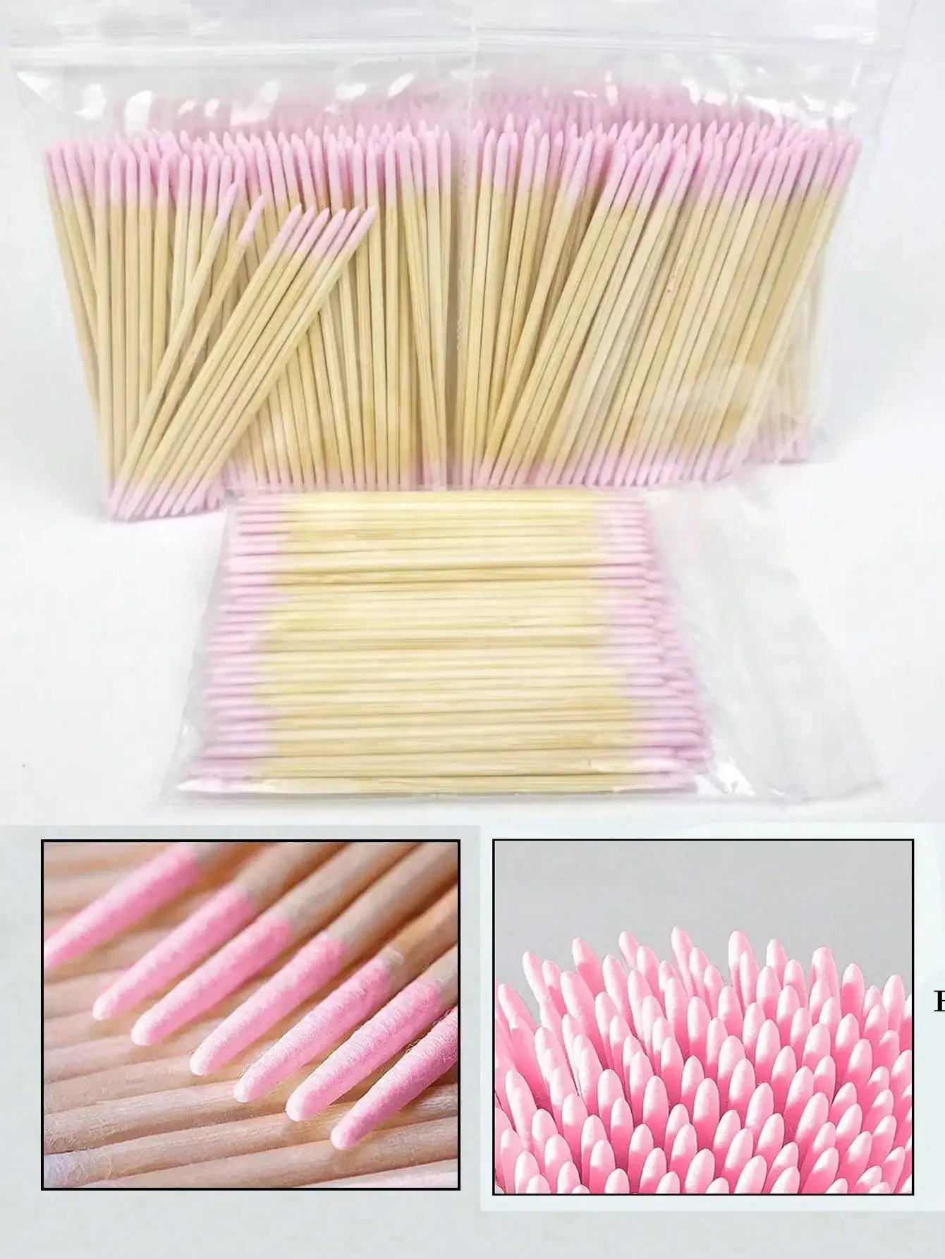 100 قطعة مسحات قطنية برأسين، لأدوات مكياج تجميل الحواجب الوشمية للمسح، مزيل الوشم لمسح طلاء الأظافر