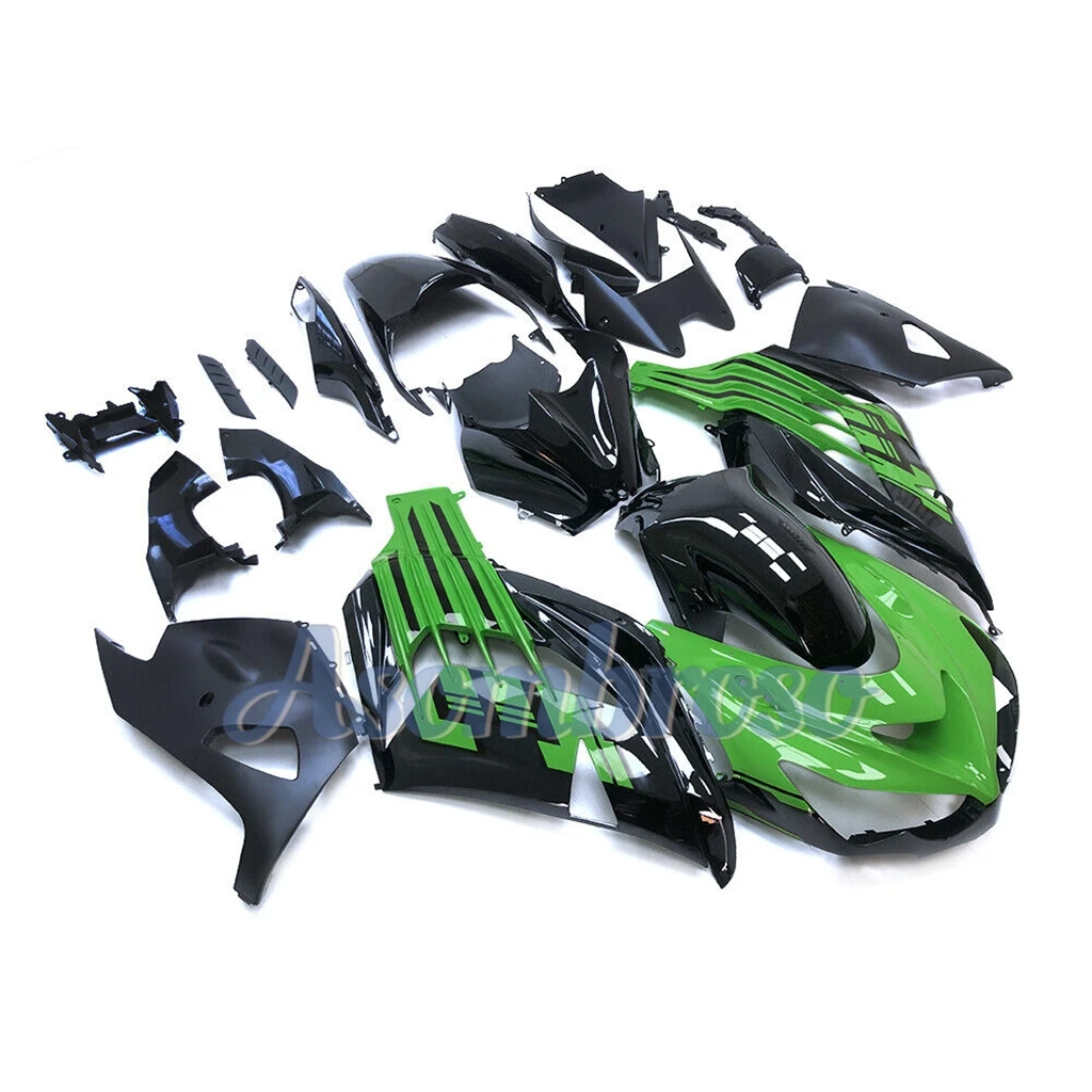 For Ninja ZX14R 2012 2015 2019 2013 2016 2021 ZZR1400 Motorcycle Accessories Green Black Bodywrok Protection Fairing kit