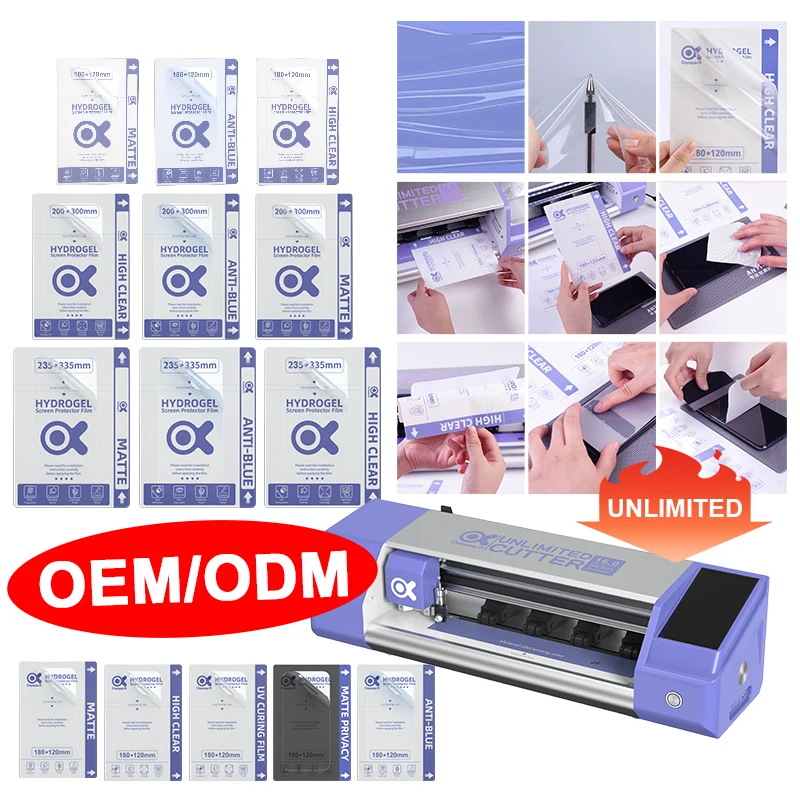 Myt Oopspark Factory Sale Unlimited 16 Inch Mobile Phone Back Skin Sticker TPU Hydrogel Film Screen Protector Cutting Machine Cu