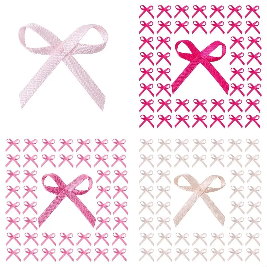 

200 шт., атласные ленты, банты, разноцветные мини-ленты, банты для упаковки подарков, сделай сам, свадебные украшения, карт