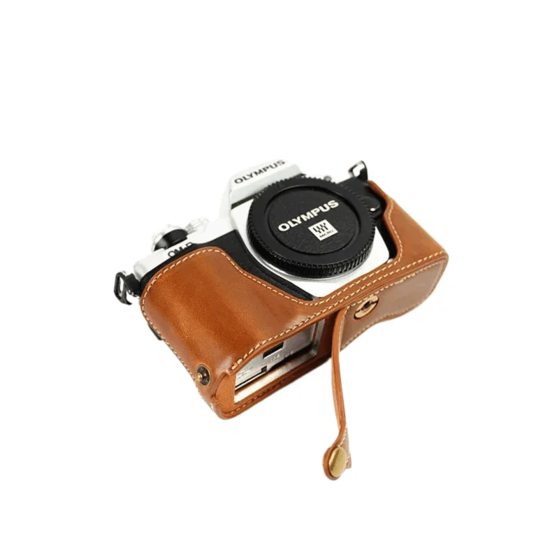 New Half Body Set Cover Camera Bag Case for Olympus E-M10 Mark II EM10 II 14-42mm OM-D E-M10 PU Leather Half Body Set Cover