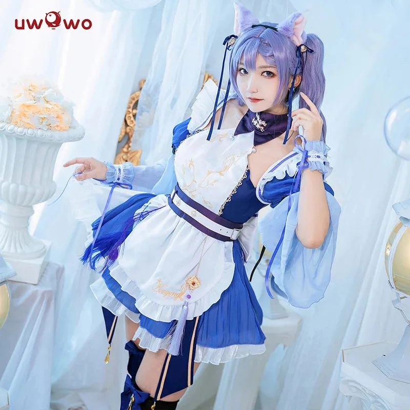 

CyLAST BATCH UWOWO Keqing Cosplay Maid Costume Exclusive Genshin Impact Fanart Cosplay Maid Ver. Keqing Maid Dress Halloween
