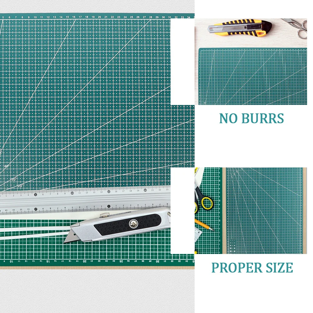 2Pcs Craft Cutting Mat Professional Double-Sided Design Sturdy PP Material Cutting Board for Engraving Arts Crafts and DIY