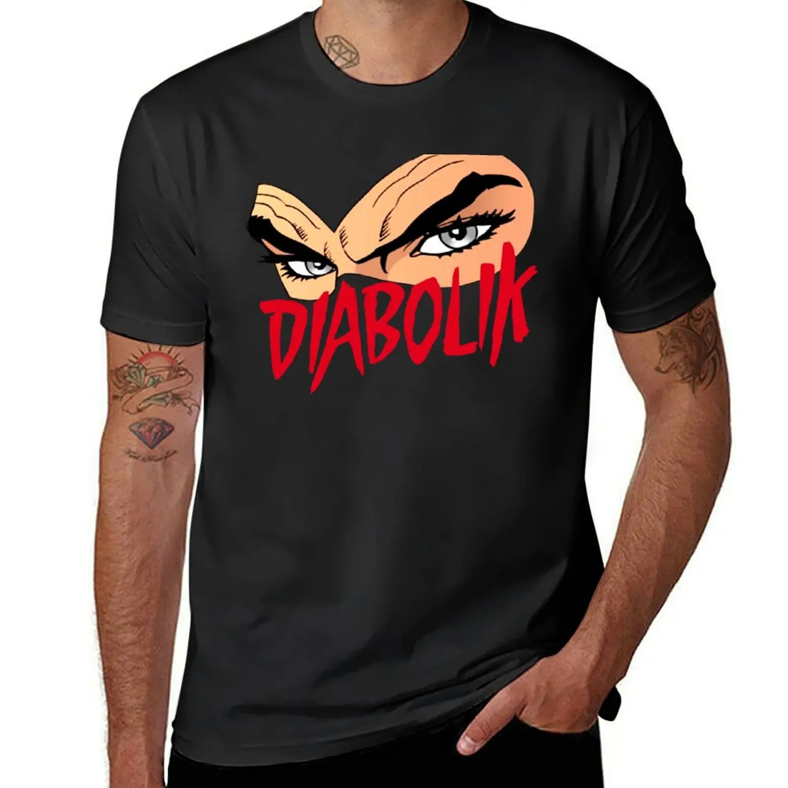 

Diabolik Logo T-Shirt cotton graphic tees summer top plus size tops boys whites cotton t shirt men