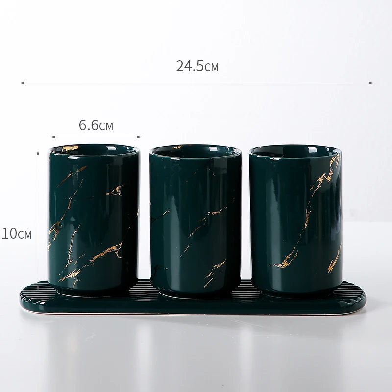 Keramik Zahnputzbecher Set Für Badezimmer Und Zahnbürsten_voghion.com
