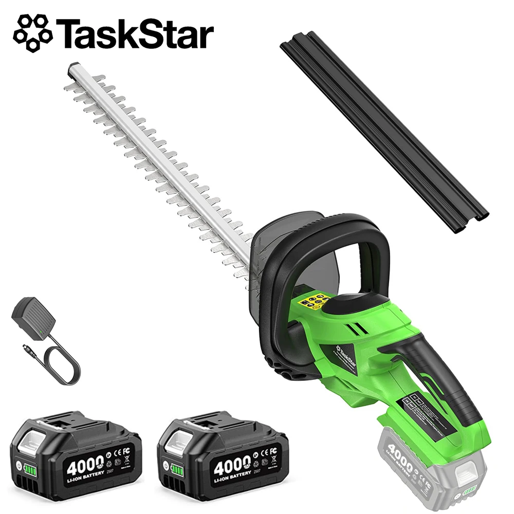 22-Inch Cordless Electric Hedge Trimmer – 550mm Double-Edge Blade Bush Trimmer with 2× 4.0Ah Rechargeable Batteries 1