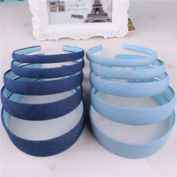 Hot Sale New Fashion Korean Jeans Hairbands Handmade Blue Denim Leisure Headbands Women Girls Barrette Hair Accessories