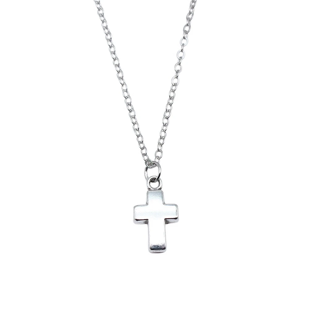 1pcs Chunky Cross Charms Long Necklace Men Accessories Supplies For Jewelry Handmade Chain Length 43+5cm