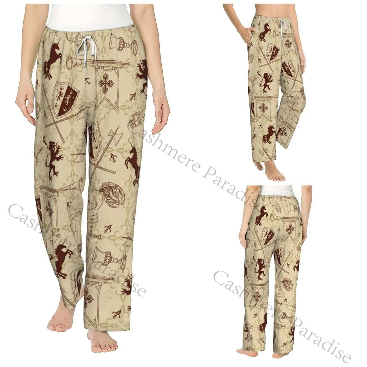 

Knights And Shields Women Sleep Pants Warm Flannel Lounge Pants for Winter Nights