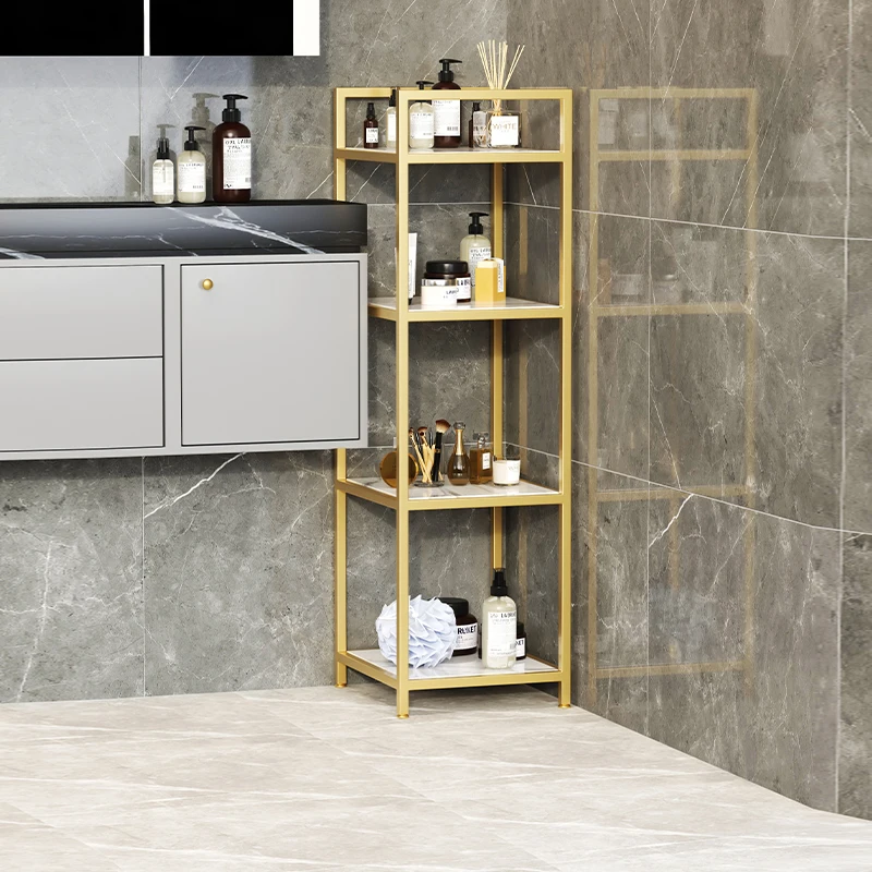 

Removable bathroom rack Floor-to-ceiling waterproof toilet Household shelf Toilet Crack washbasin rack Toilet