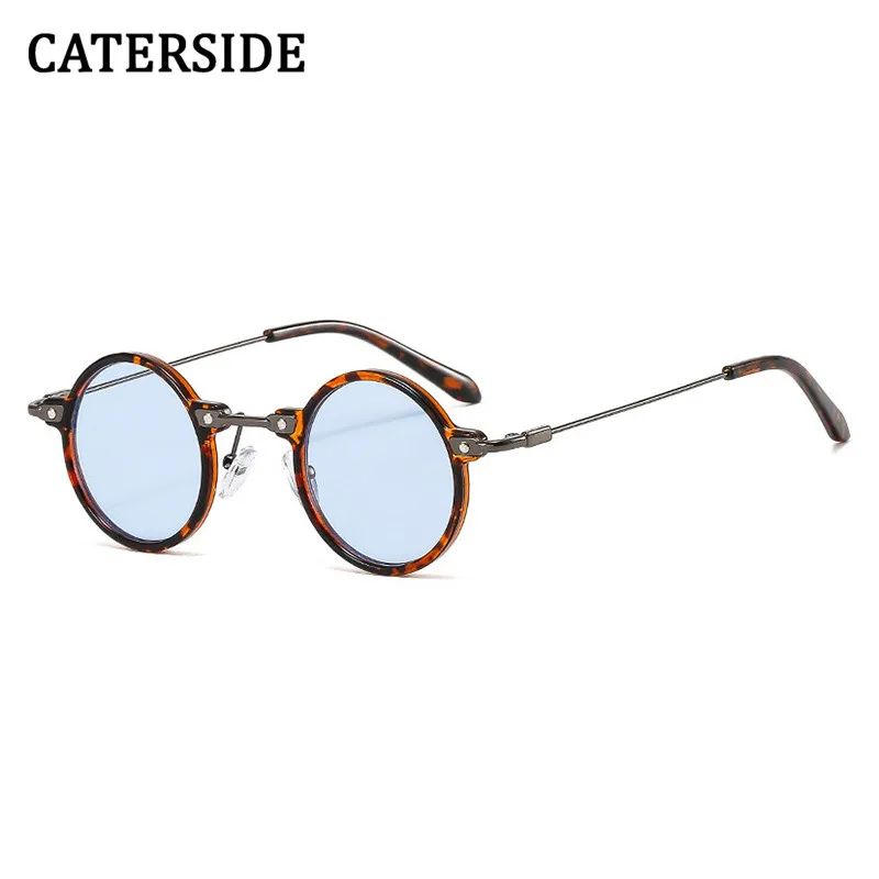 

2022 New Small Round Sunglasses Men Women Retro Punk Ocean Color Sun Glasses Gradient Clear Lens Eyewear Vintage Driving Shades