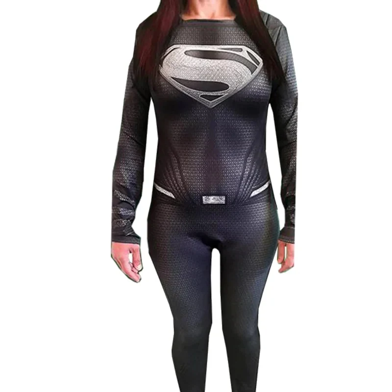 

★Halloween Cosplay Costume Black Superhero 52 Clark Kent Zentai Suit Anime Man s Male Bodysuit Adul♥ All corners of the country