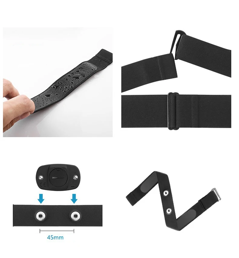 1Pc Heart Rate Monitor Replacement Strap Compatible with Polar Coospo Wahoo Tick Garmin Magene Fitcent Xoss Sensor Band Belt