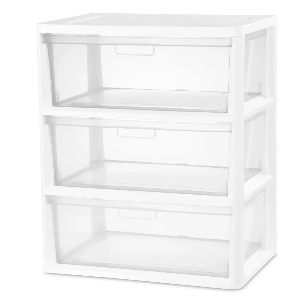 

Wide 3 Drawer Tower White