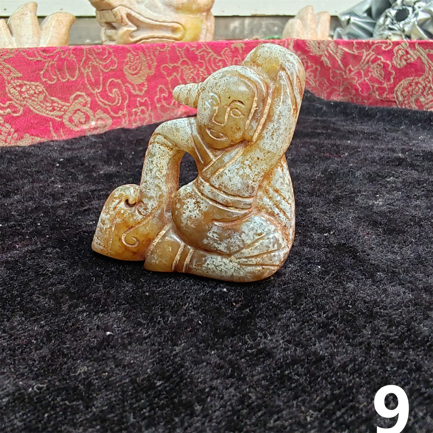 1pcs/lot Natural Han Dynasty old jade dancers meticulous carving lifelike image collectible, exquisite gifts  pendant ornament