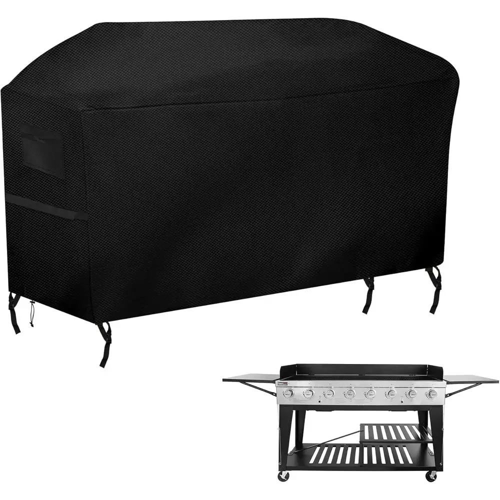 

Крышка угольных грилей или газовый гриль с 8 конфорками, водонепроницаемая крышка для гриля для барбекю на открытом воздухе Крышка для гриля на открытом воздухе Крышка для барбекю (91 дюйма x 28 дюймов Ш x