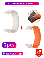 For T800 ULTRA 2 Strap Smart Watch Magnetic Silicone Band  T900 ULTRA 2 X7 X8 X9 ULTRA pro max Smartwatch Silicagel Bracelet