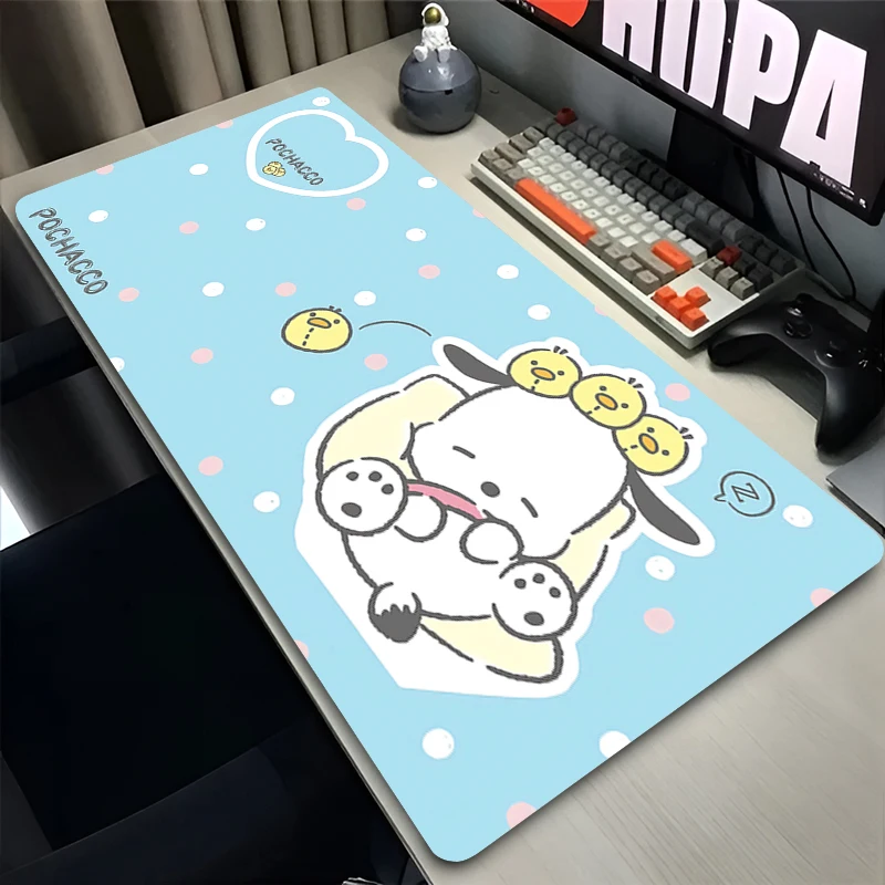 Mouse Pad PC Non Slip Rubber Cute Mousepad Laptop Gamer Cabinet Keyboard Pad Office Computer Gaming P-pochacco HD Desk Mouse Mat