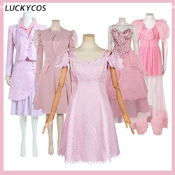 Fantasia Glinda Cosplay Dress Movie Wicked Adult Women Fantasy Roleplay Halloween Costume Princess Outfits Carnival Party