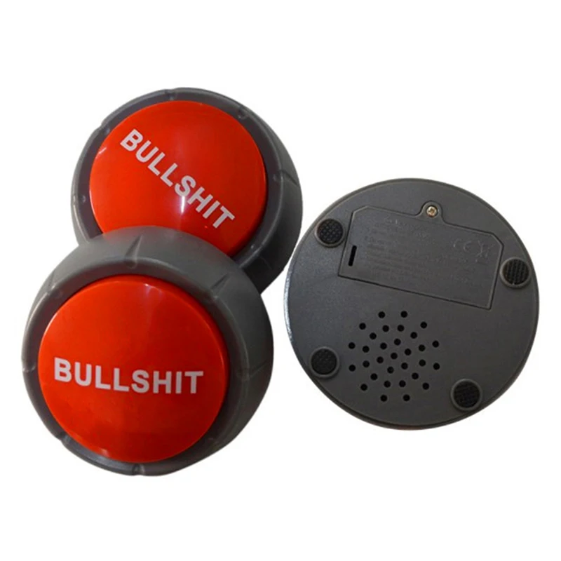 Electronic Loudspeaker Button Bullshit Maybe No Sorry Yes Sound Talking Button Home Office Party Funny Toy Kids Adult Toy Gift