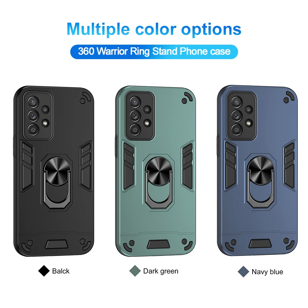 Magnetic Ring Kickstand Phone Case for Samsung Galaxy S26 S25 S24 Ultra Plus A35 A55 5G Anti-Drop Rugged Protective Stand Cover