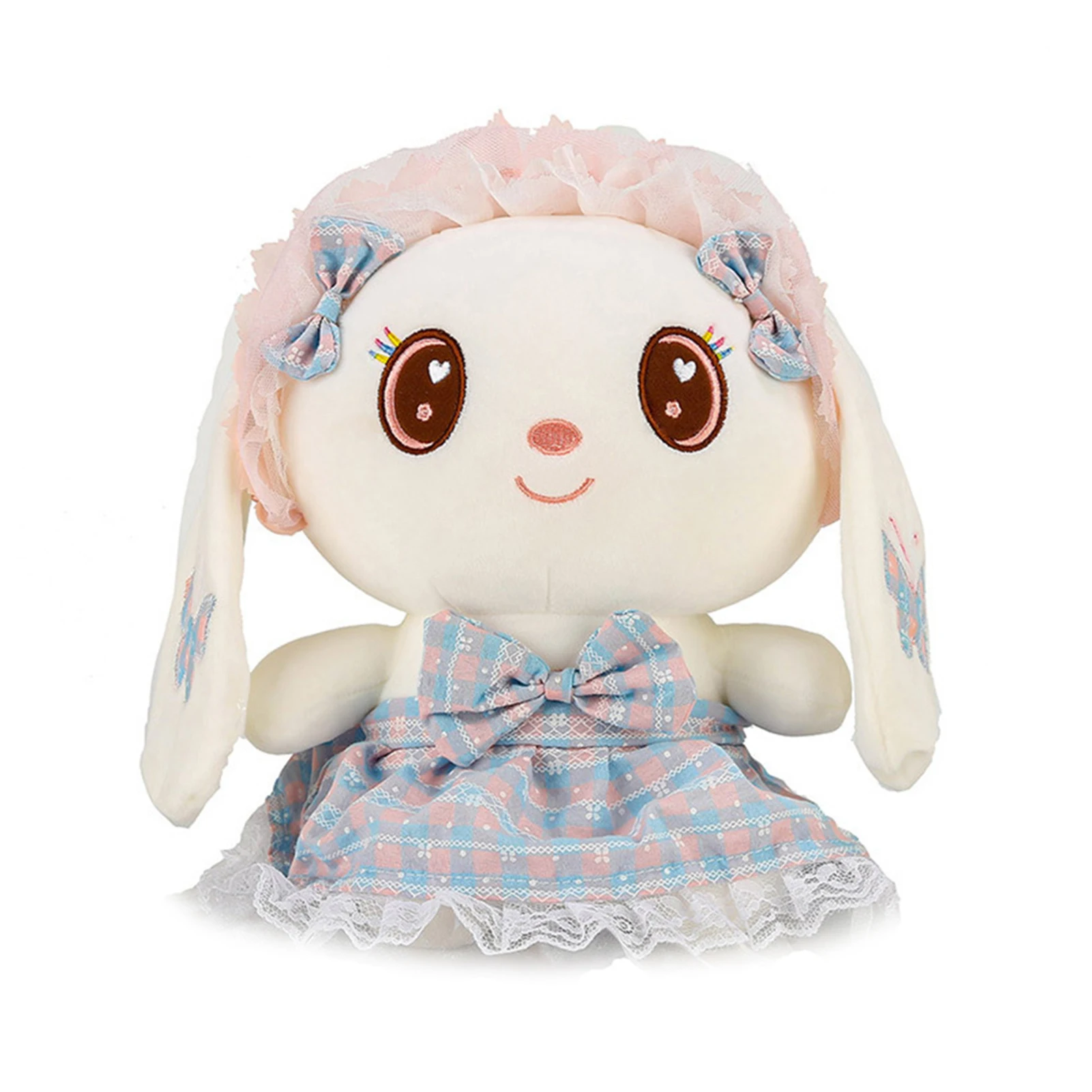 

Мультяшный кролик, плюшевая игрушка с кружевным платьем, обнимающаяся подушка, кролик для девочек