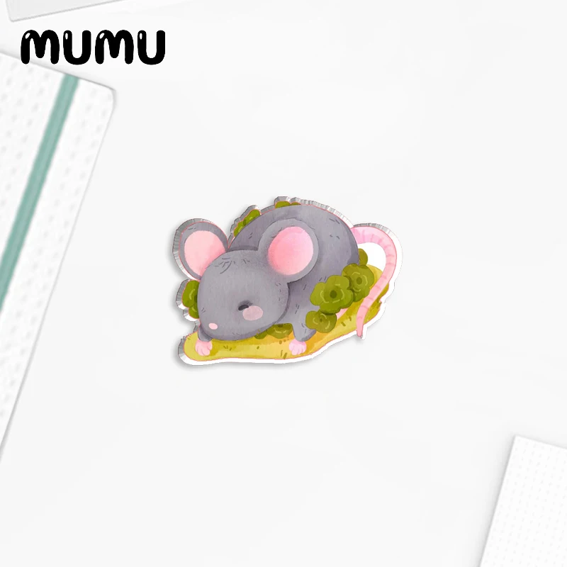 2023 New Cute Rat Lapel Pin Woodland Mouse Acrylic Brooches Handmade Epoxy Jewelry Shirt Bag Badge