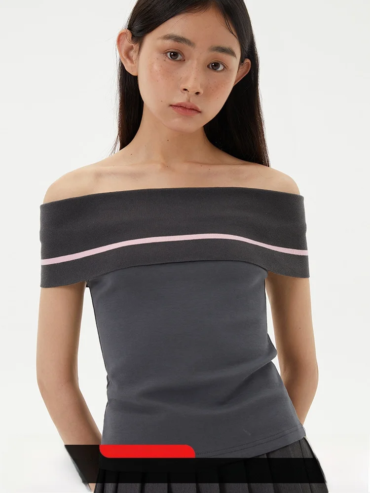 

Оригинальная трикотажная футболка SMIIILE на одно плечо, облегающая футболка ort Sve для женщин, летняя мода, повседневная смесь хлопка и полиэстера