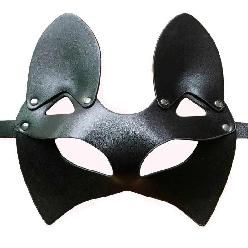 Vrouwen Halloween Vrouwelijke Leren Masker Half Gezicht Voskat Sexy Cosplay Bunny Maskers Goth Punk Party Bar Nachtclub Kostuum Accessoires