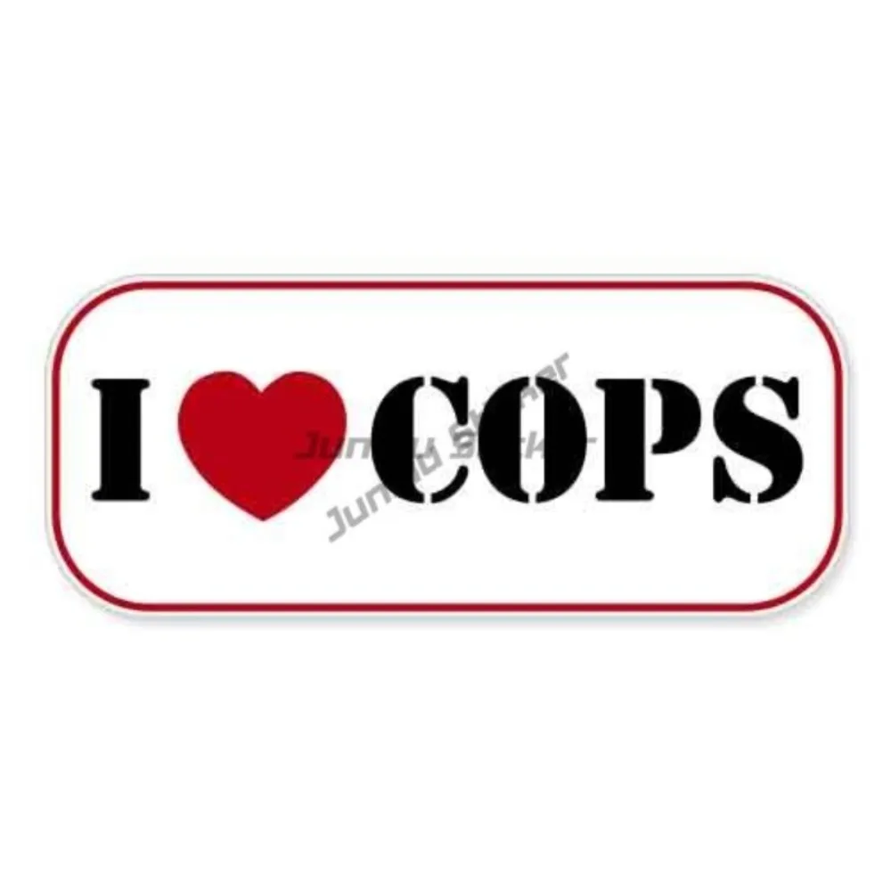 

I Love Cops I Heart Cops car bumper sticker decal