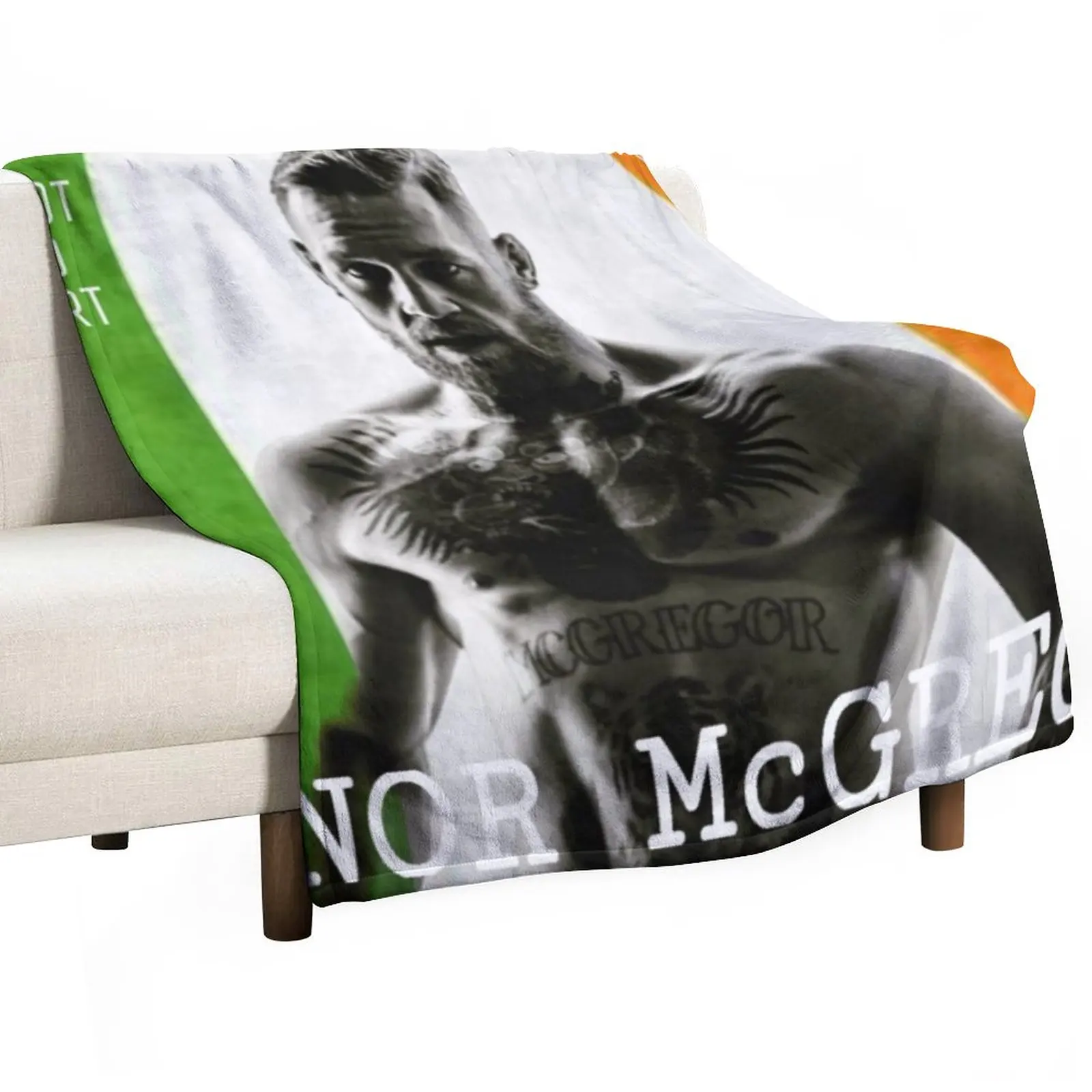 Conor McGregor Throw Blanket Luxury Blanket Fluffy Blankets Large valentine gift ideas sofa bed