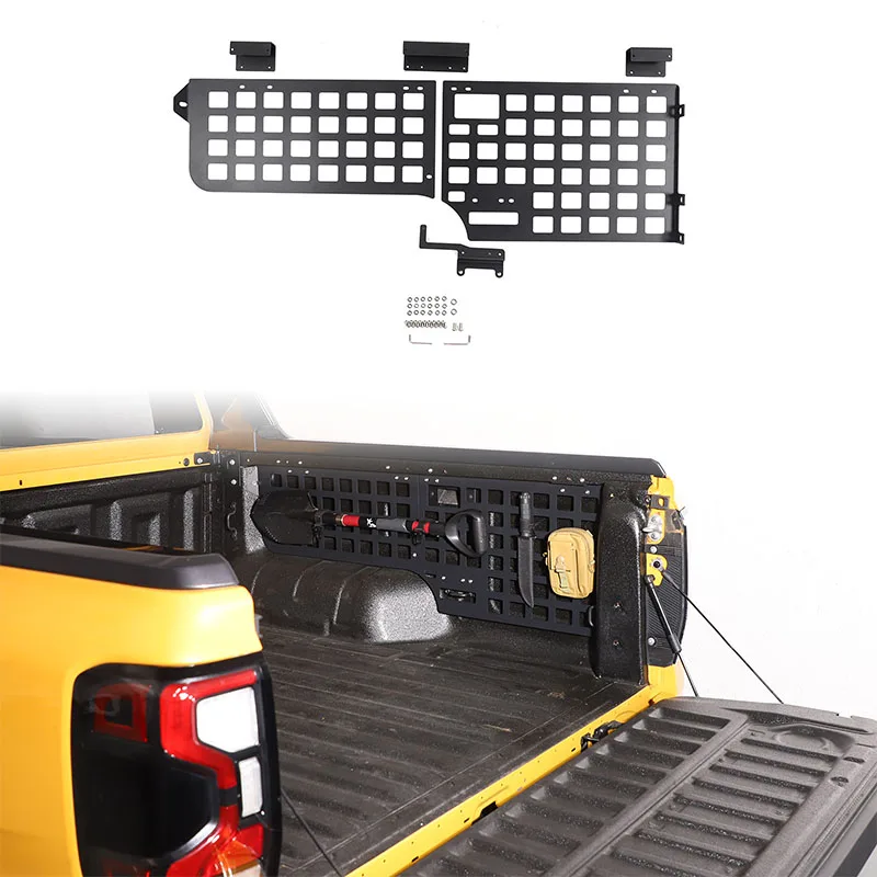 

Zinky Carbon steel + alloy Car trunk multifunctional storage luggage tool storage rack For Ford Ranger Pickup 2023+ Accessories