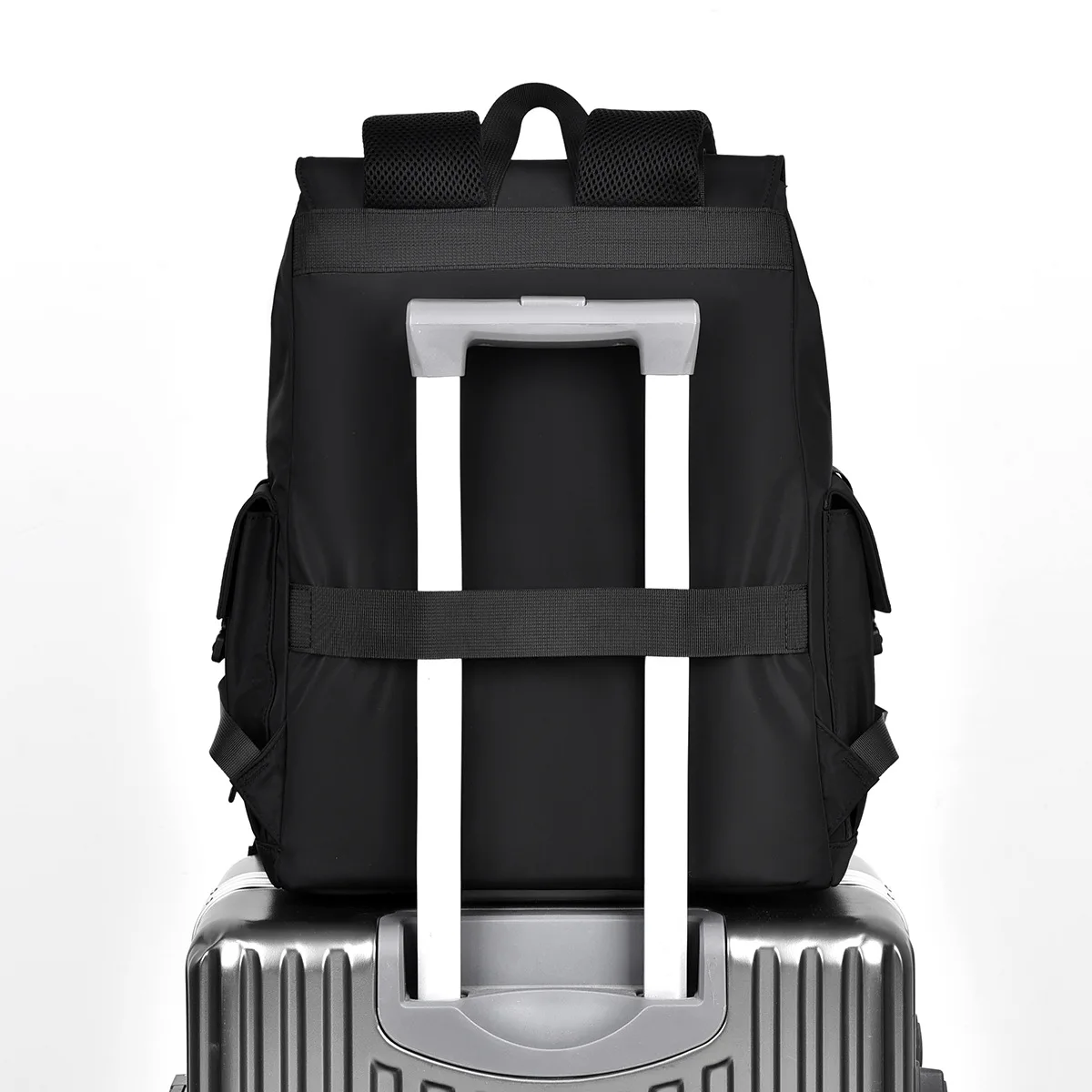 New Minimalist Men's Backpack, Casual and Fashionable Business Computer Bag, Water-resistant Large-capacity Flip-top Backpack